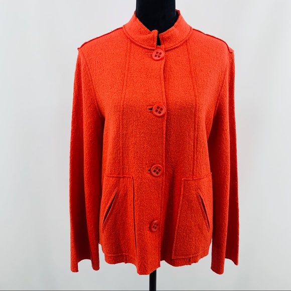 Coldwater Creek Jackets & Blazers - Coldwater Creek Soft Orange Jacket Large Buttons